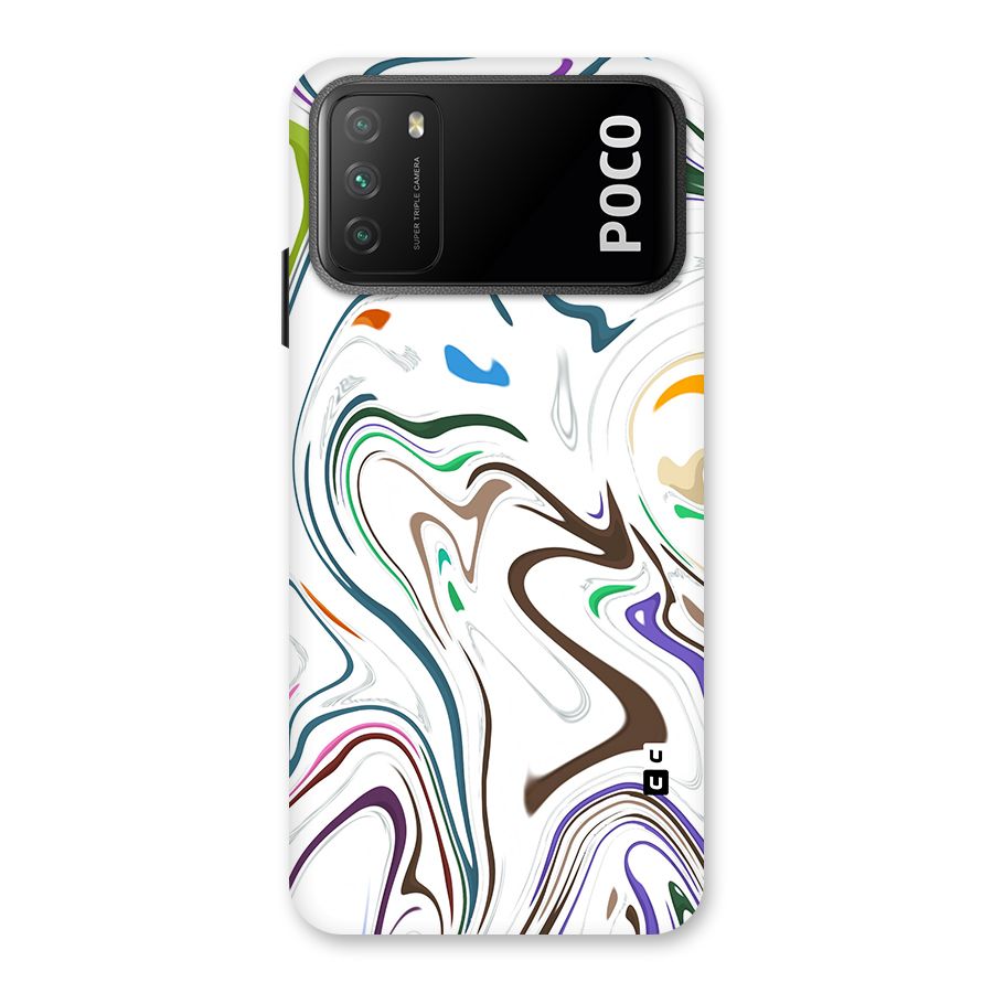 Marbled Printed Art Back Case for Poco M3