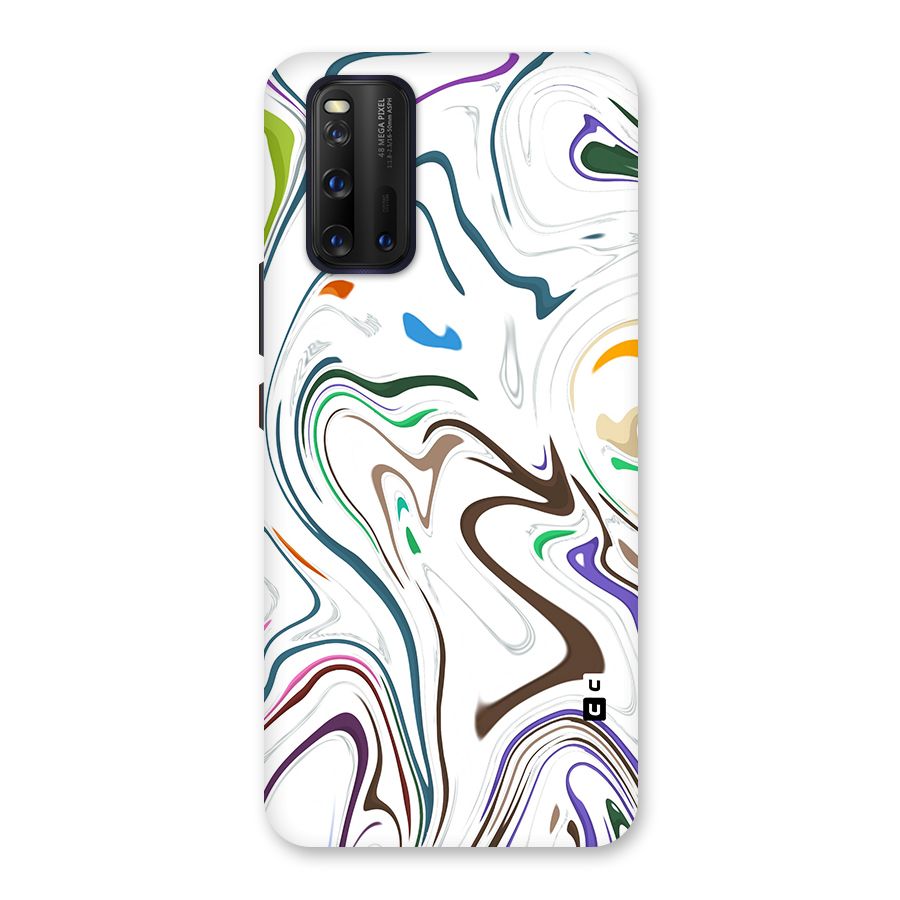 Marbled Printed Art Glass Back Case for Vivo iQOO 3
