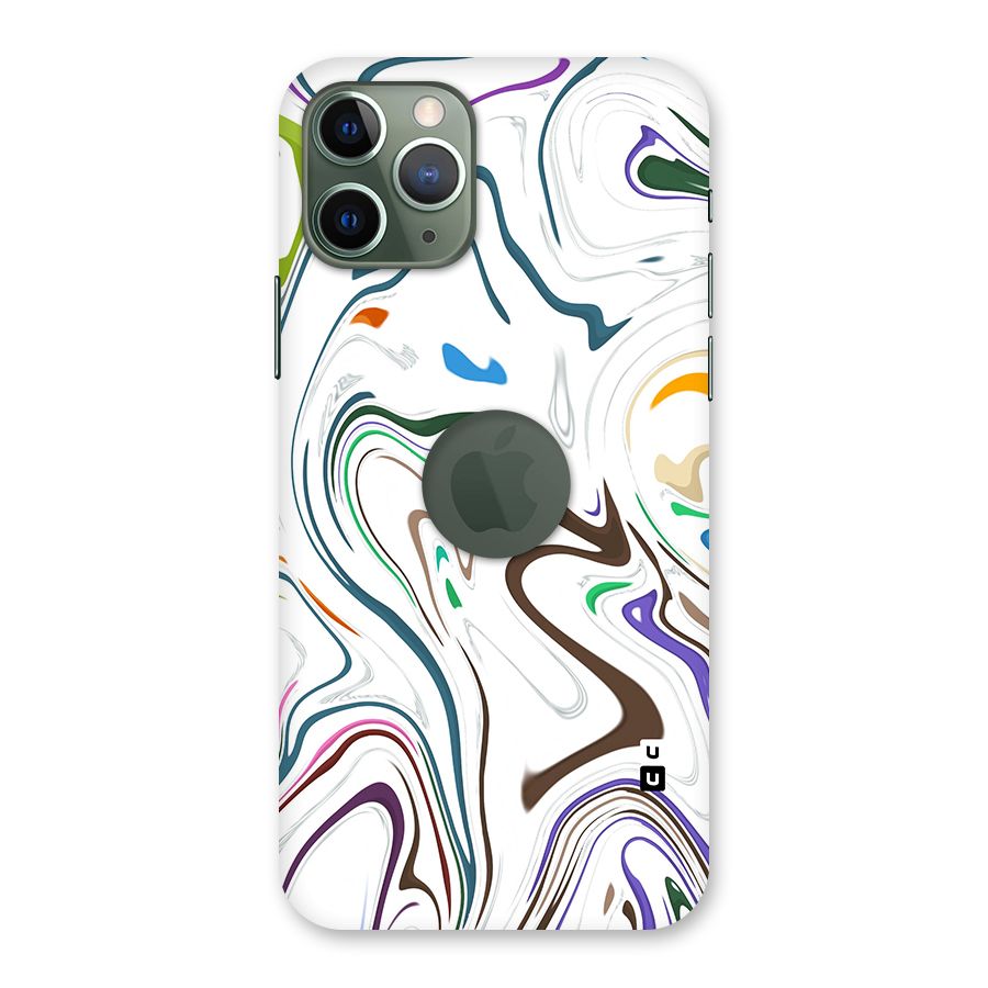 Marbled Printed Art Back Case for iPhone 11 Pro Logo  Cut