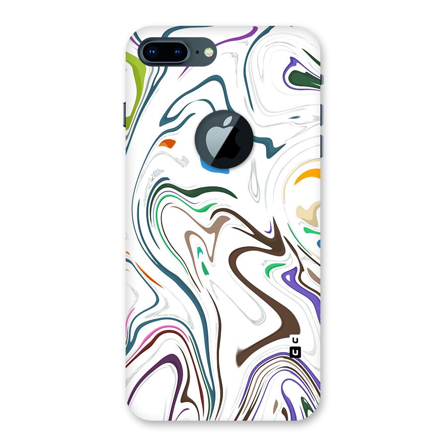 Marbled Printed Art Back Case for iPhone 7 Plus Logo Cut