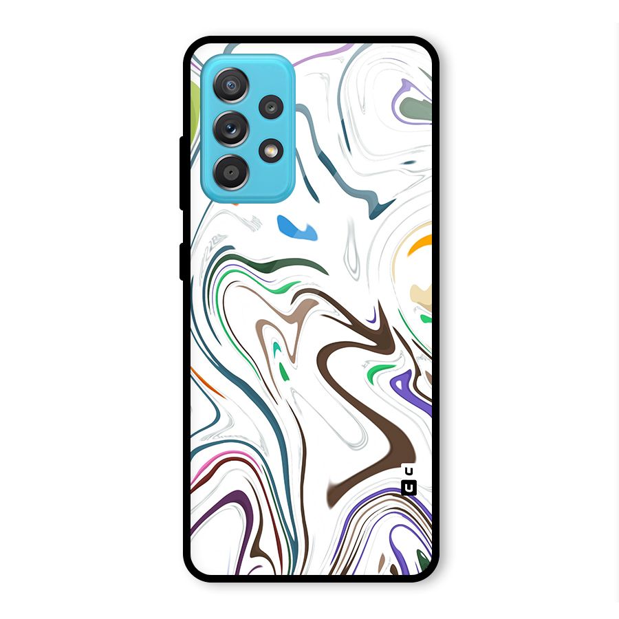Marbled Printed Art Glass Back Case for Galaxy A52
