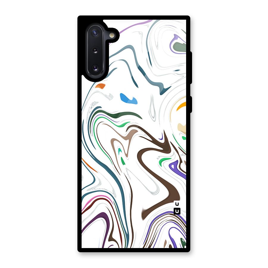 Marbled Printed Art Glass Back Case for Galaxy Note 10