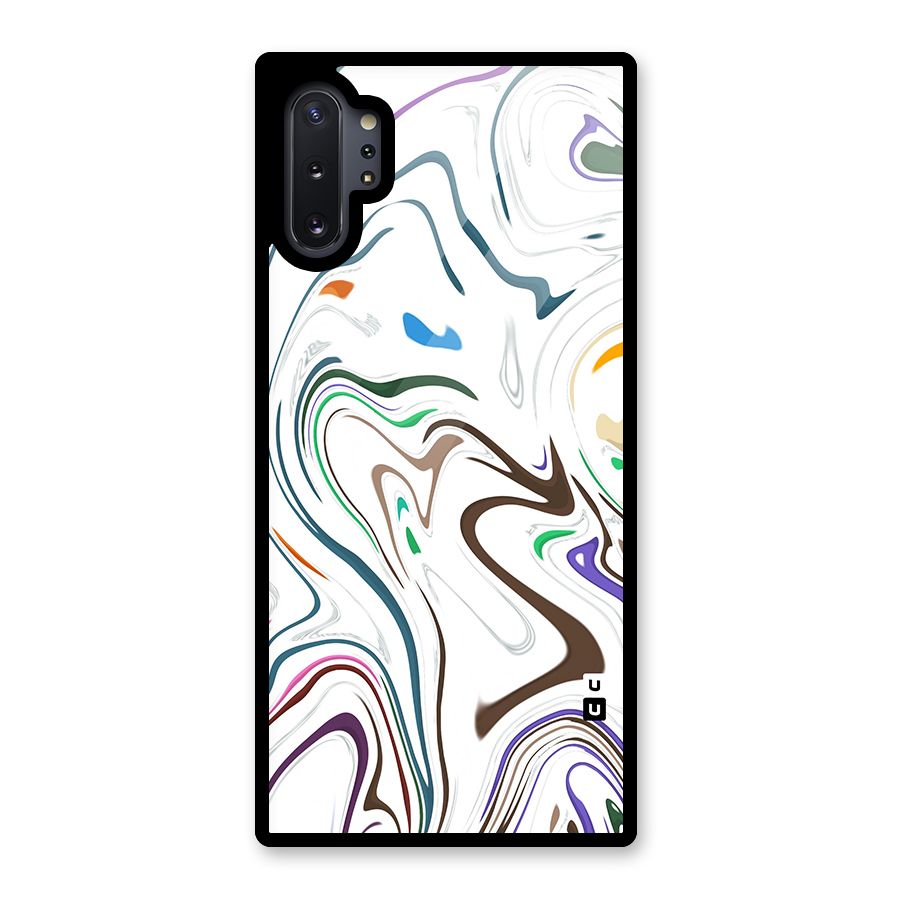 Marbled Printed Art Glass Back Case for Galaxy Note 10 Plus