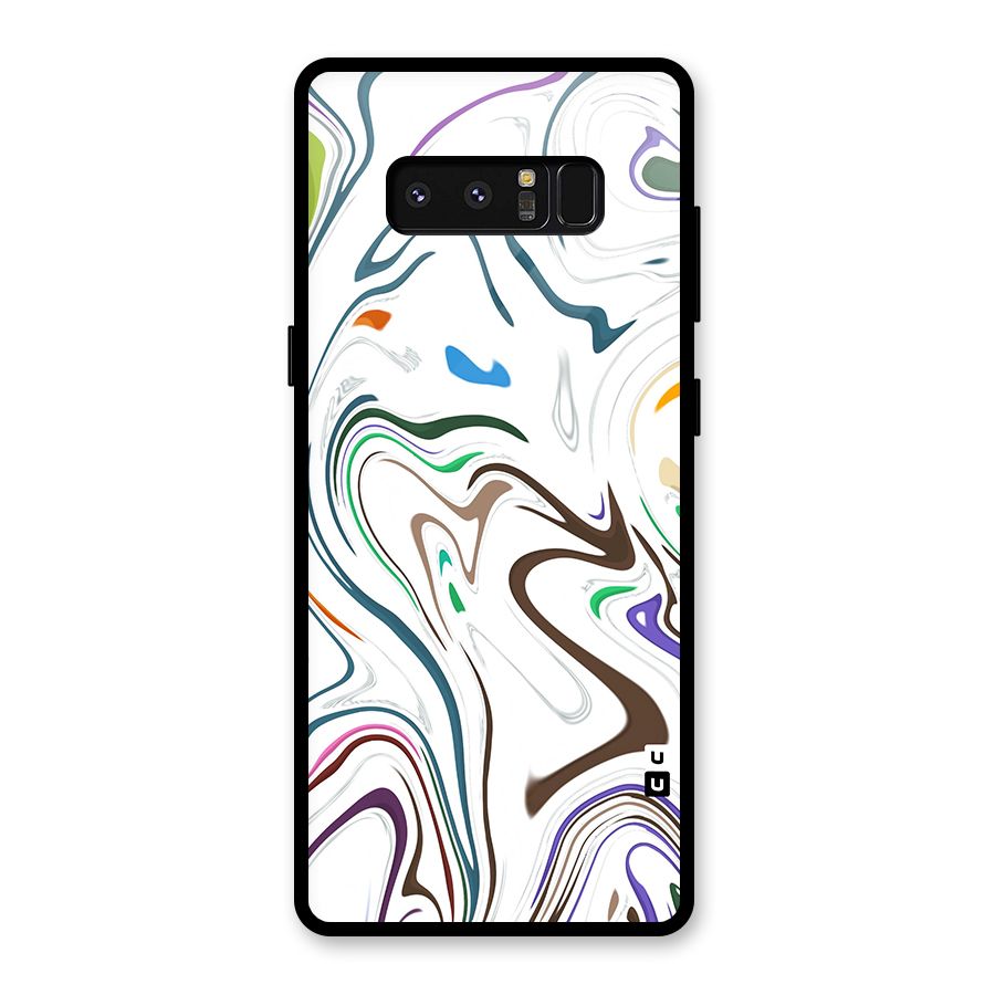 Marbled Printed Art Glass Back Case for Galaxy Note 8