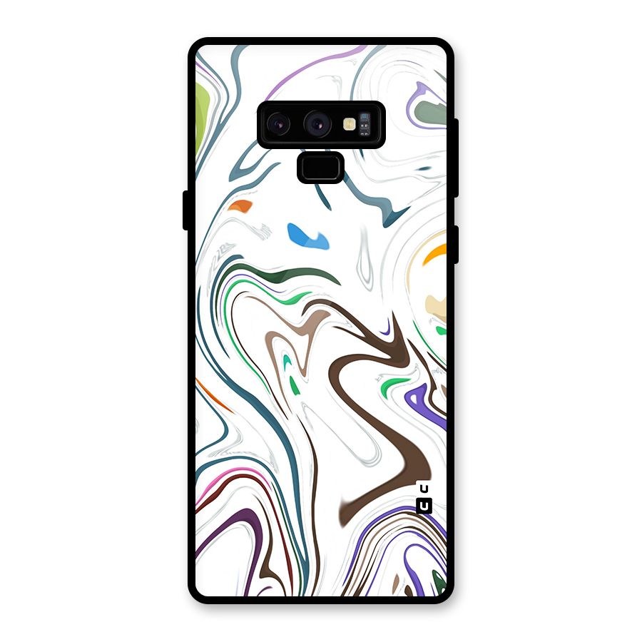 Marbled Printed Art Glass Back Case for Galaxy Note 9