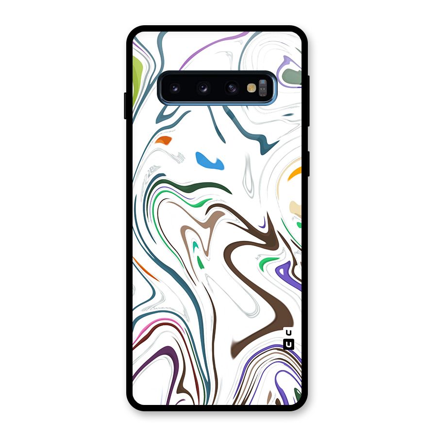 Marbled Printed Art Glass Back Case for Galaxy S10