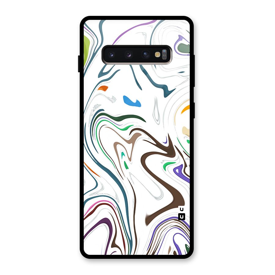 Marbled Printed Art Glass Back Case for Galaxy S10 Plus