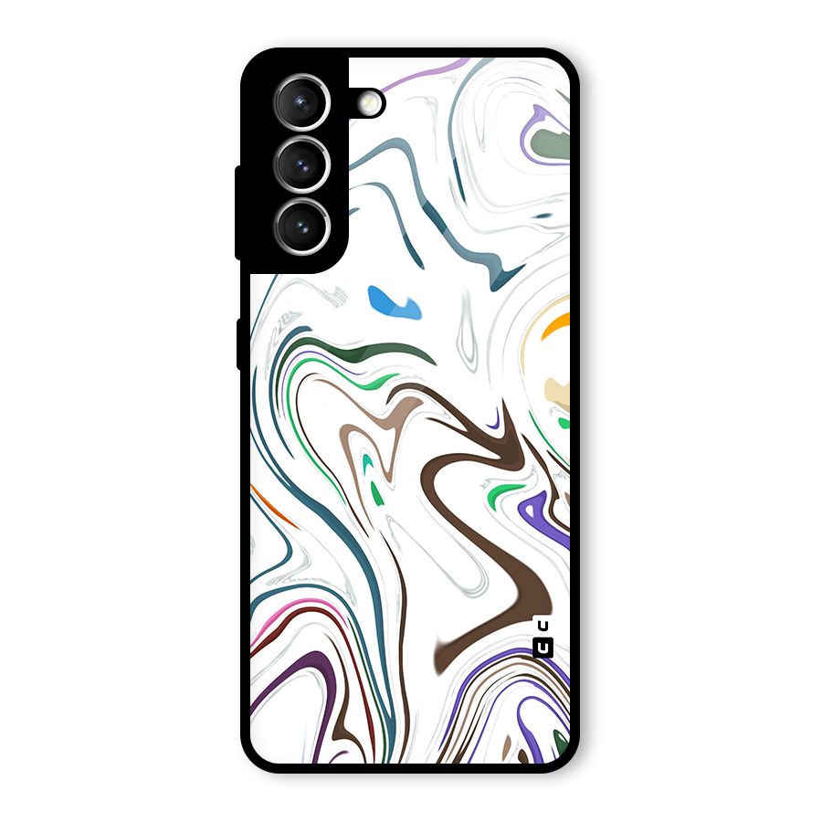 Marbled Printed Art Glass Back Case for Galaxy S21 5G