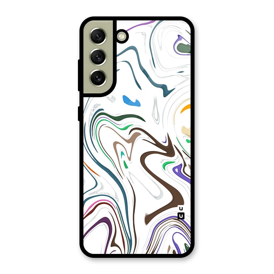 Marbled Printed Art Glass Back Case for Galaxy S21 FE 5G