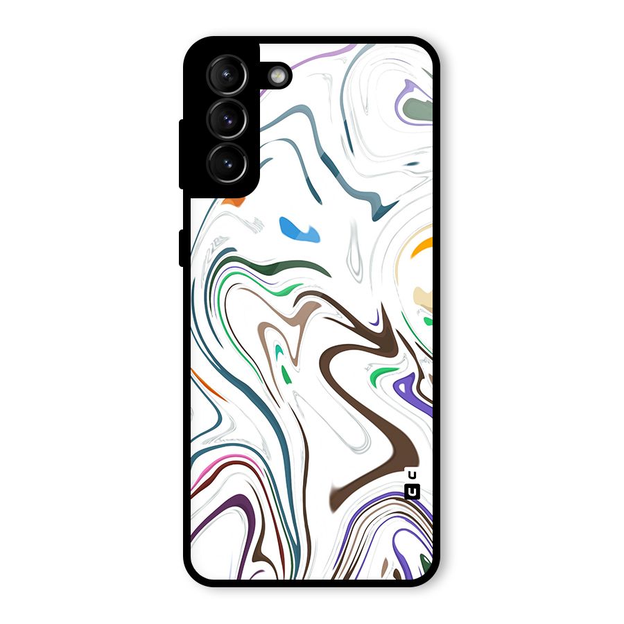 Marbled Printed Art Glass Back Case for Galaxy S21 Plus