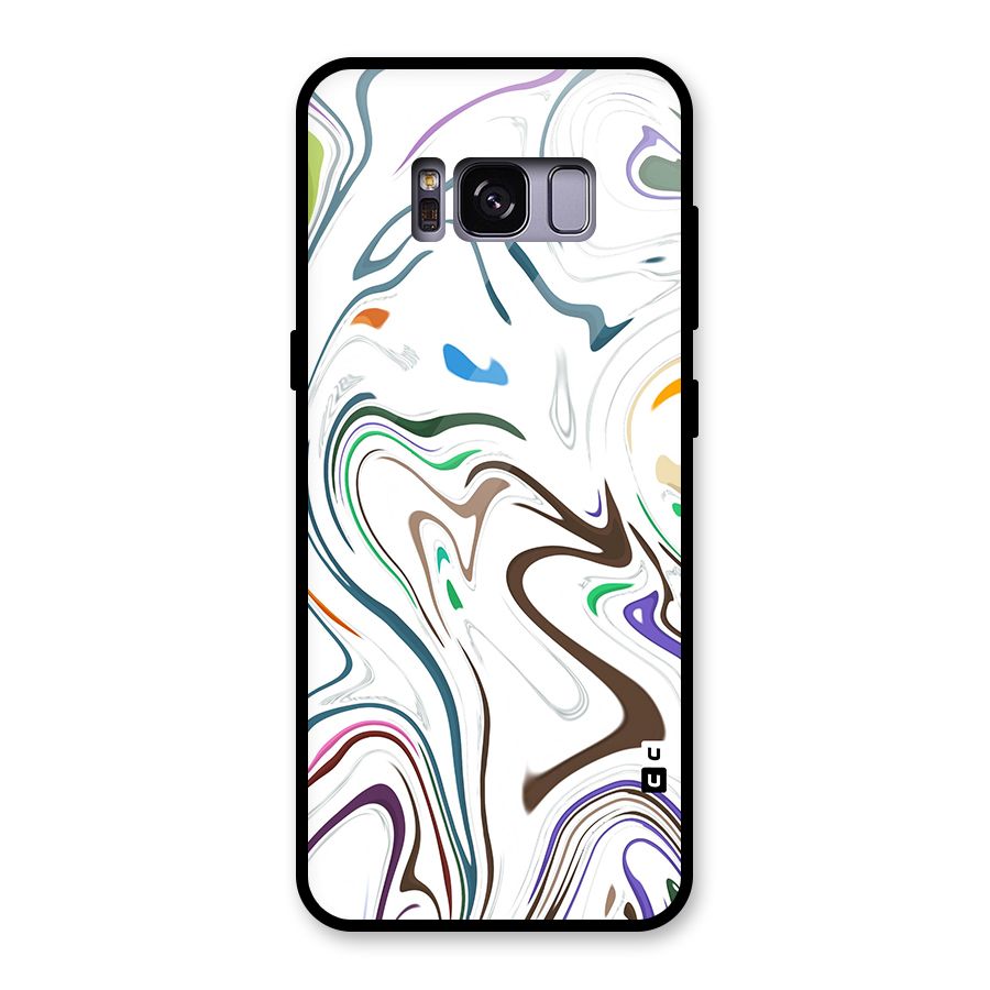Marbled Printed Art Glass Back Case for Galaxy S8