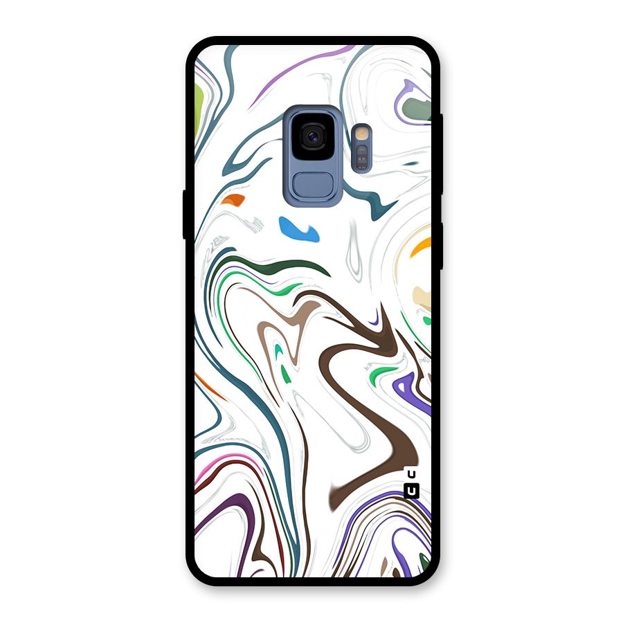 Marbled Printed Art Glass Back Case for Galaxy S9
