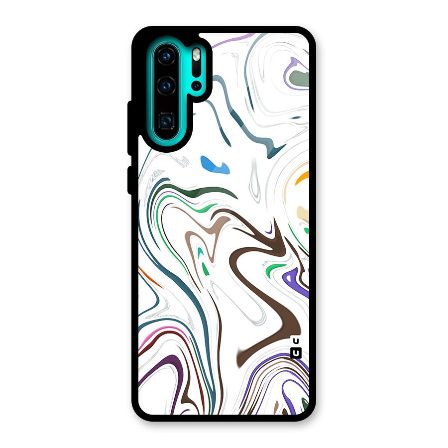 Marbled Printed Art Glass Back Case for Huawei P30 Pro