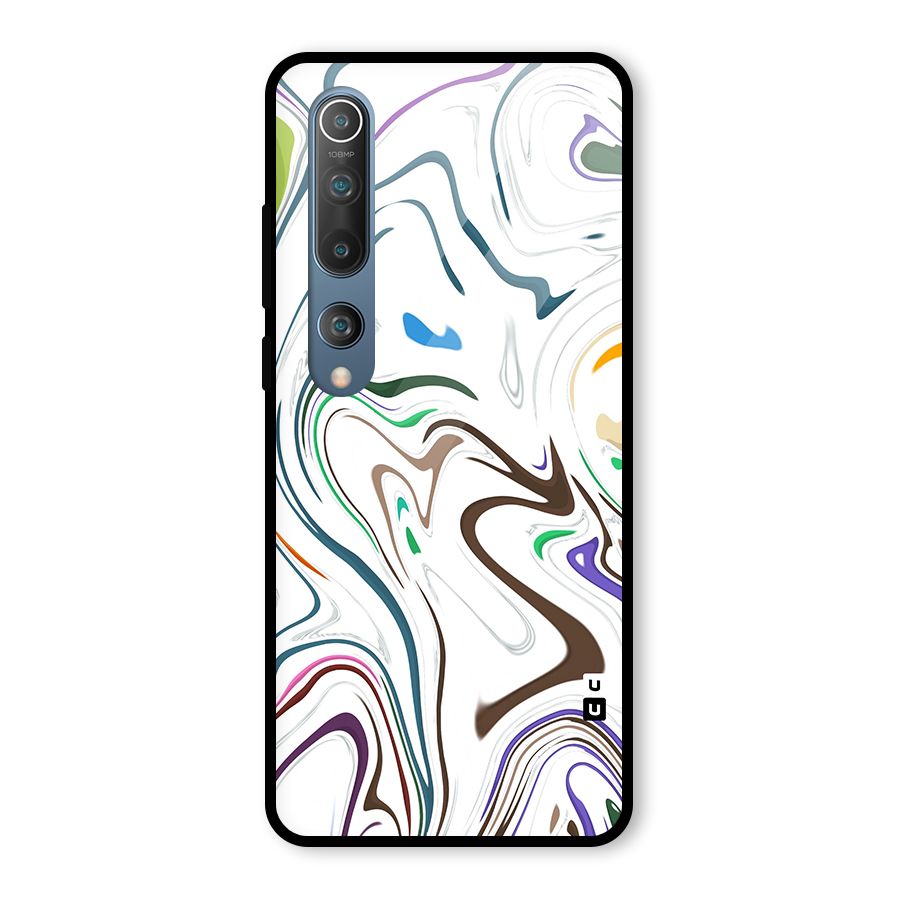 Marbled Printed Art Glass Back Case for Mi 10