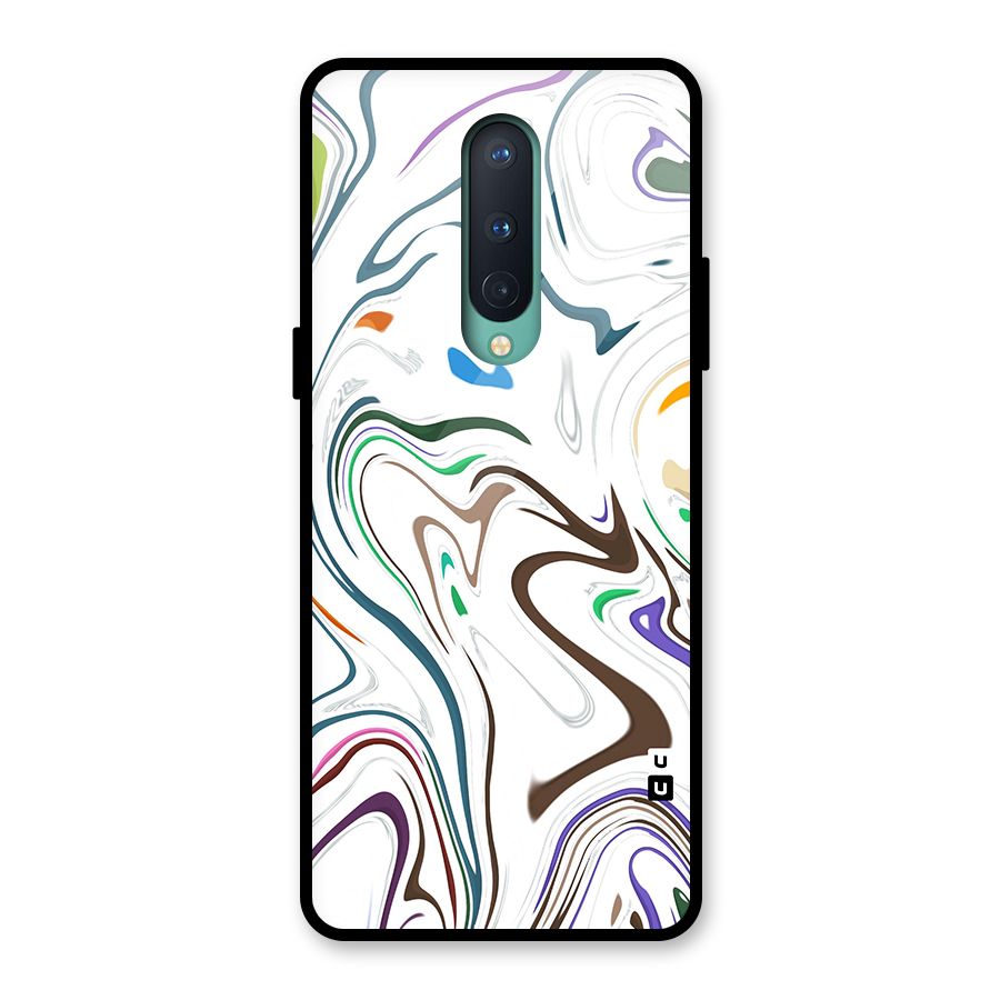 Marbled Printed Art Glass Back Case for OnePlus 8