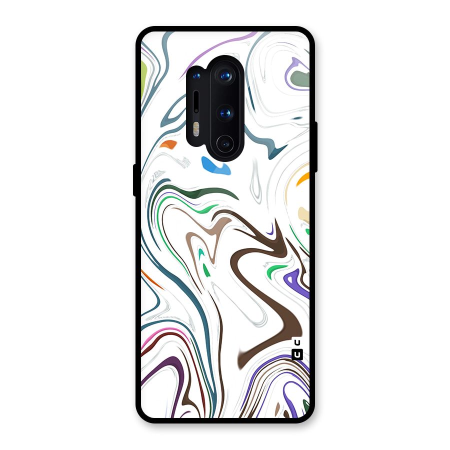 Marbled Printed Art Glass Back Case for OnePlus 8 Pro