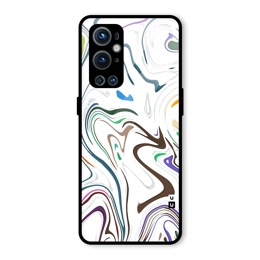 Marbled Printed Art Glass Back Case for OnePlus 9 Pro