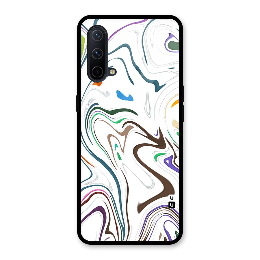 Marbled Printed Art Glass Back Case for OnePlus Nord CE 5G