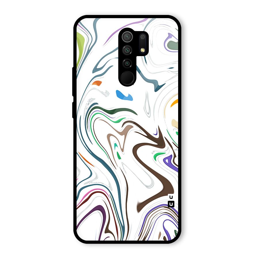 Marbled Printed Art Glass Back Case for Poco M2