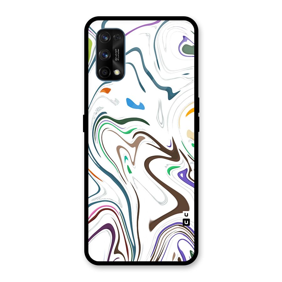 Marbled Printed Art Glass Back Case for Realme 7 Pro