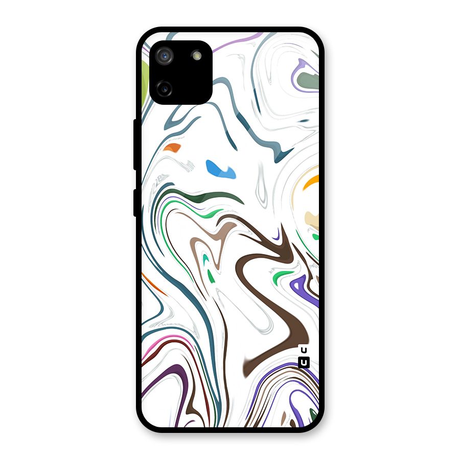 Marbled Printed Art Glass Back Case for Realme C11