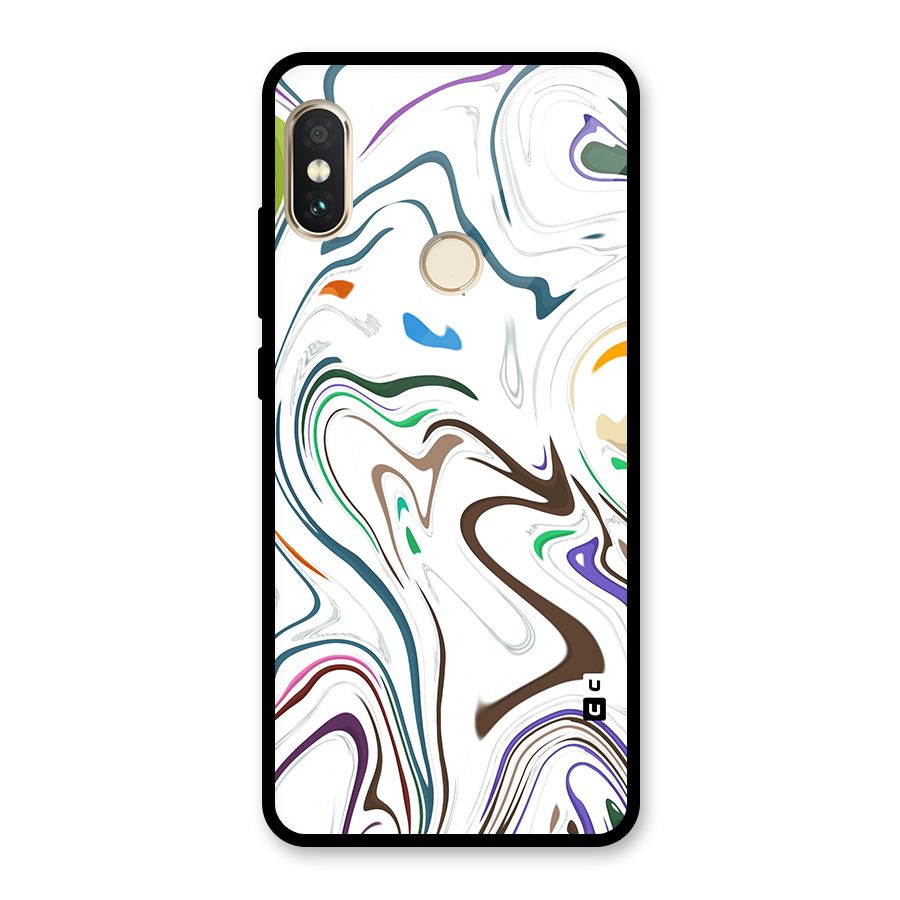 Marbled Printed Art Glass Back Case for Redmi Note 5 Pro