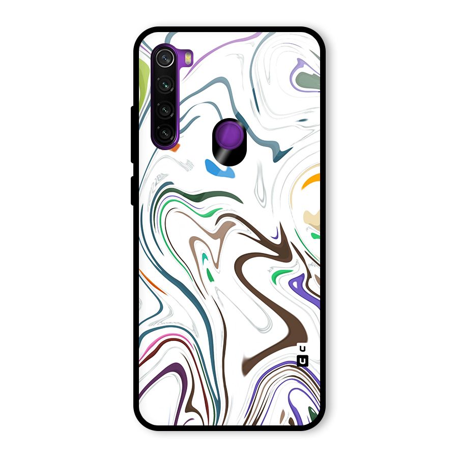 Marbled Printed Art Glass Back Case for Redmi Note 8