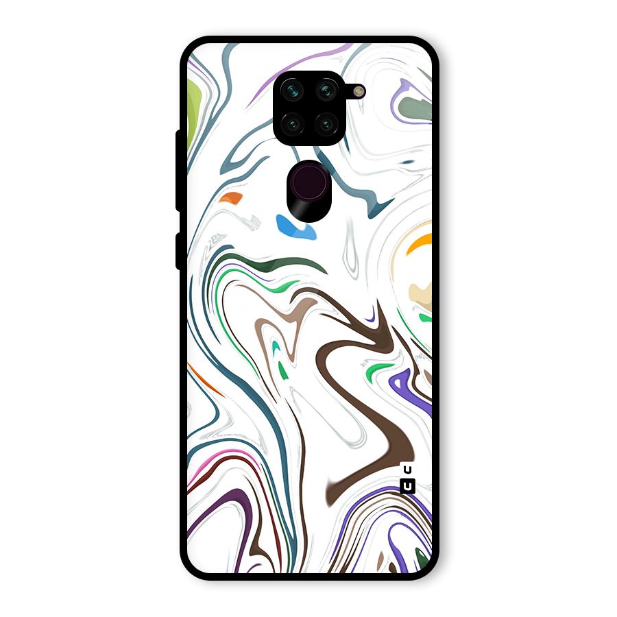 Marbled Printed Art Glass Back Case for Redmi Note 9