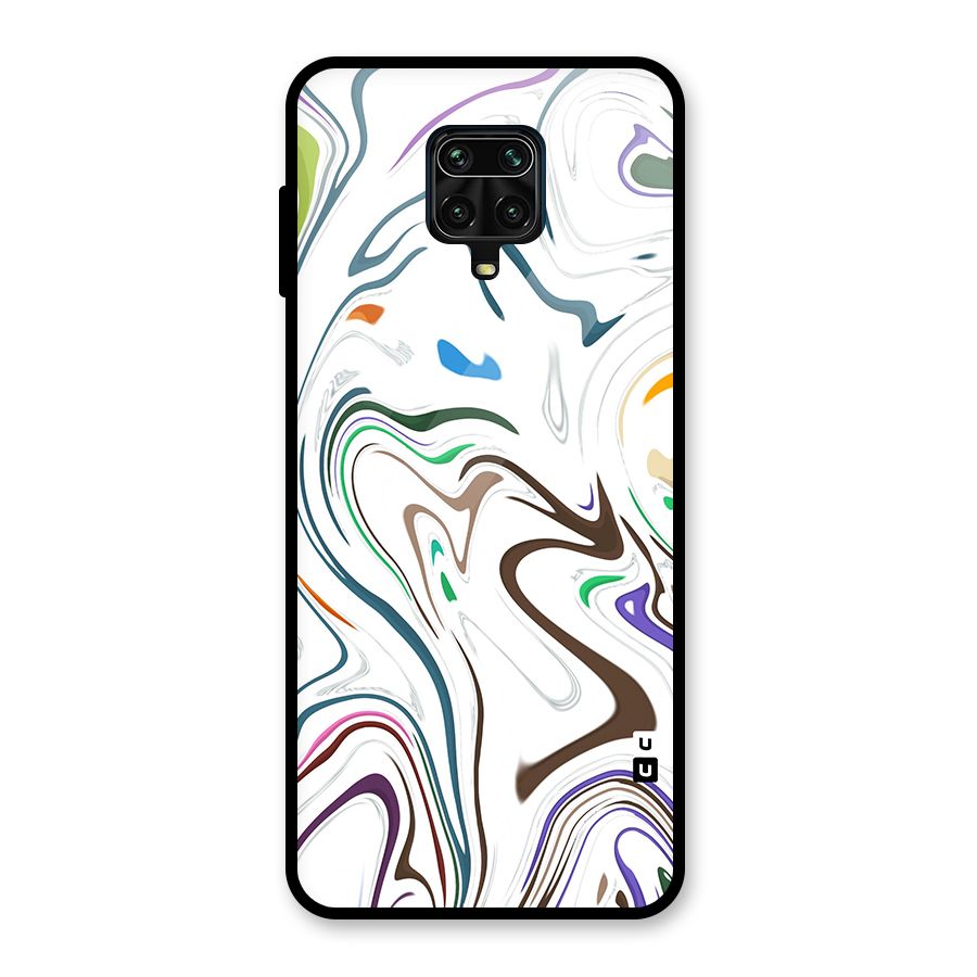 Marbled Printed Art Glass Back Case for Redmi Note 9 Pro