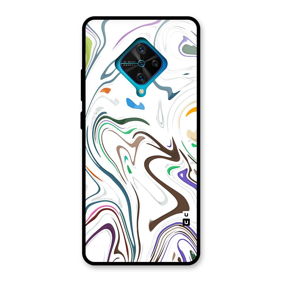 Marbled Printed Art Glass Back Case for Vivo S1 Pro