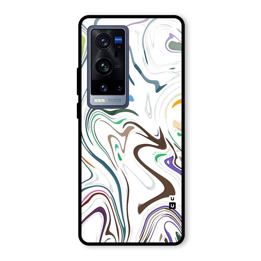 Marbled Printed Art Glass Back Case for Vivo X60 Pro Plus