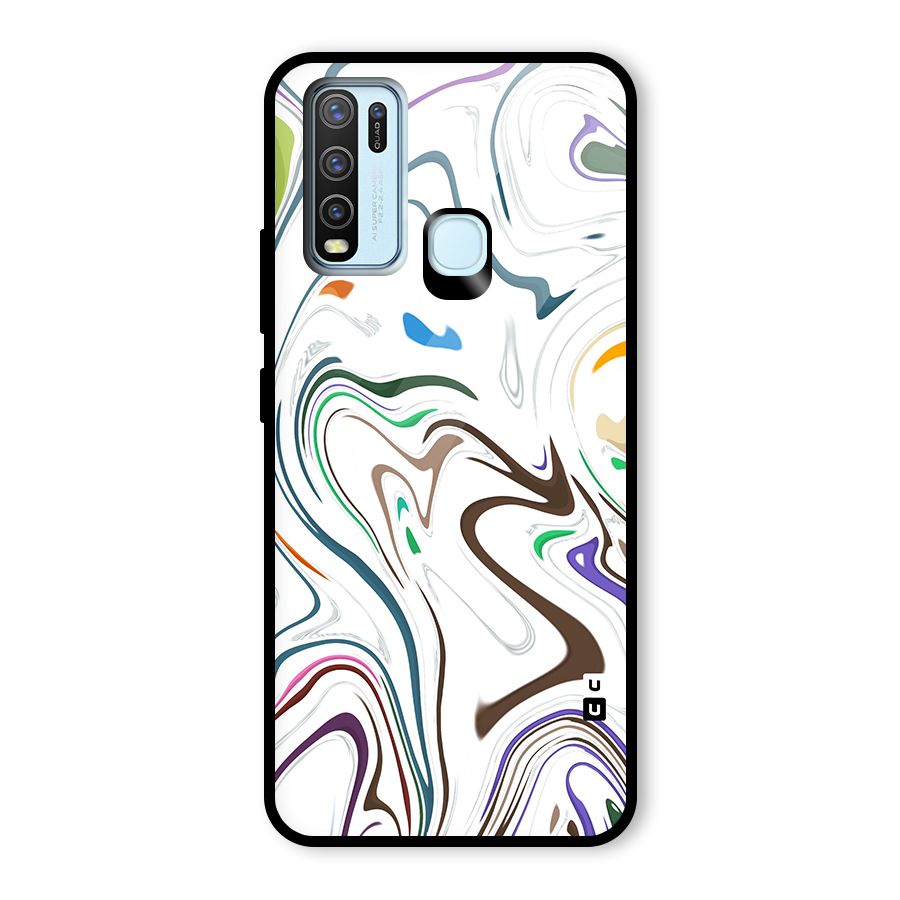Marbled Printed Art Glass Back Case for Vivo Y50