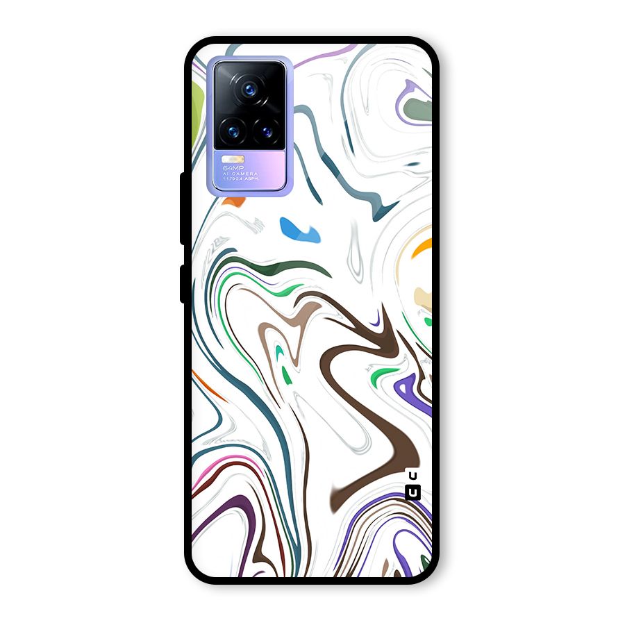 Marbled Printed Art Glass Back Case for Vivo Y73