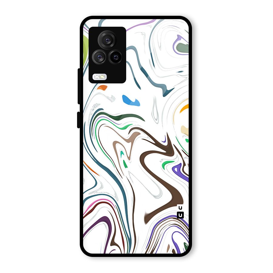Marbled Printed Art Glass Back Case for Vivo iQOO 7 Legend 5G