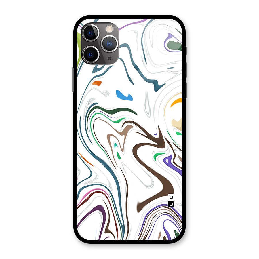 Marbled Printed Art Glass Back Case for iPhone 11 Pro Max