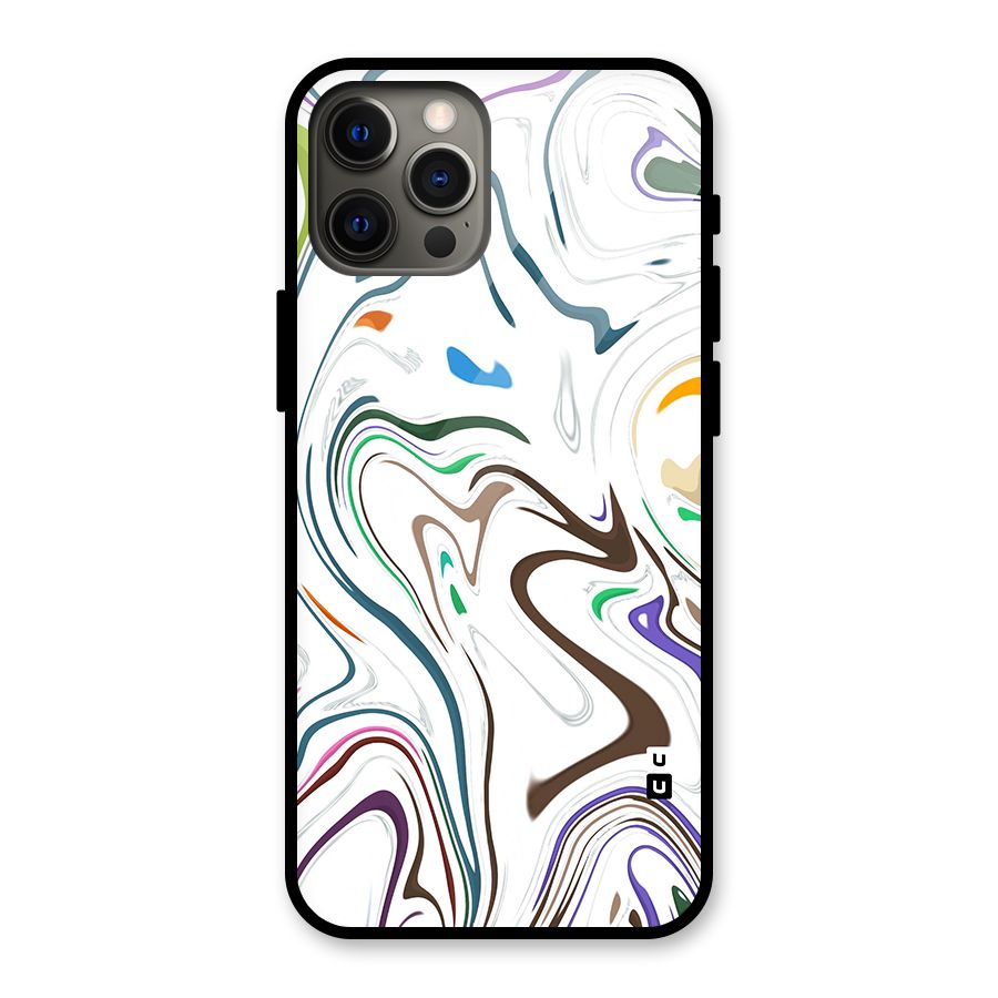 Marbled Printed Art Glass Back Case for iPhone 12 Pro Max