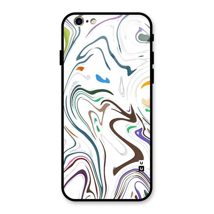 Marbled Printed Art Glass Back Case for iPhone 6 6S