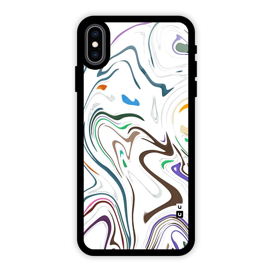 Marbled Printed Art Glass Back Case for iPhone XS Max
