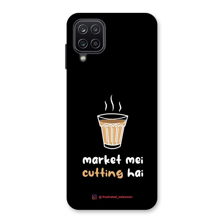 Market Mei Cutting Hai Black Back Case for Galaxy A12