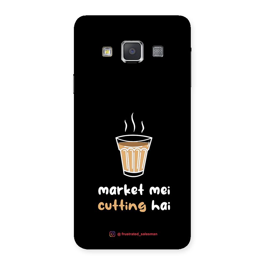 Market Mei Cutting Hai Black Back Case for Galaxy A3