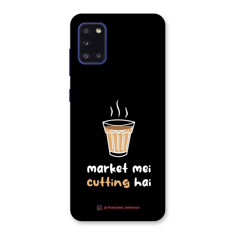 Market Mei Cutting Hai Black Back Case for Galaxy A31