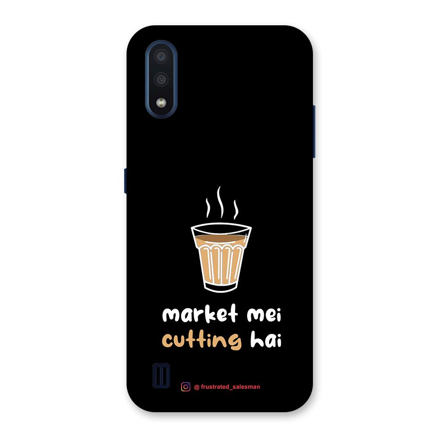 Market Mei Cutting Hai Black Back Case for Galaxy M01