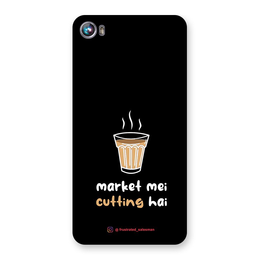 Market Mei Cutting Hai Black Back Case for Micromax Canvas Fire 4 A107