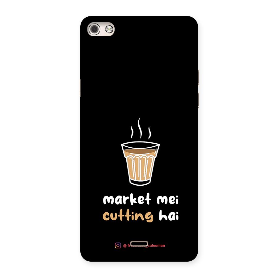 Market Mei Cutting Hai Black Back Case for Micromax Canvas Silver 5