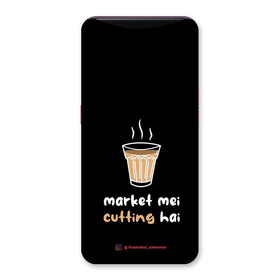 Market Mei Cutting Hai Black Back Case for Oppo Find X