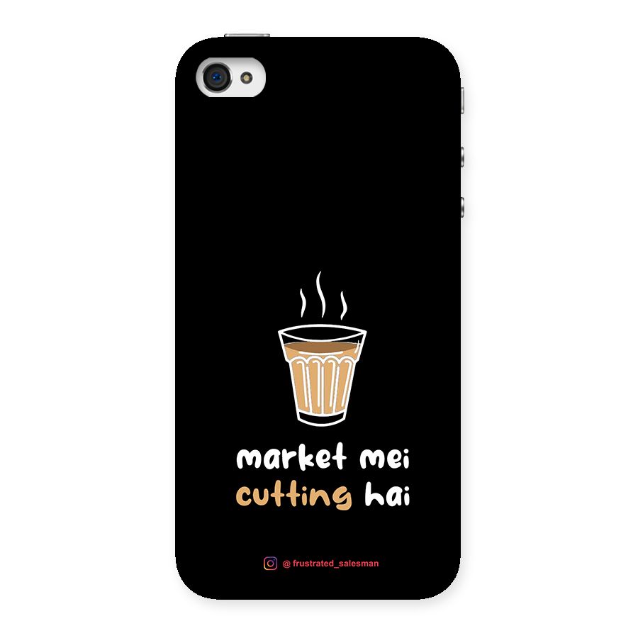 Market Mei Cutting Hai Black Back Case for iPhone 4 4s