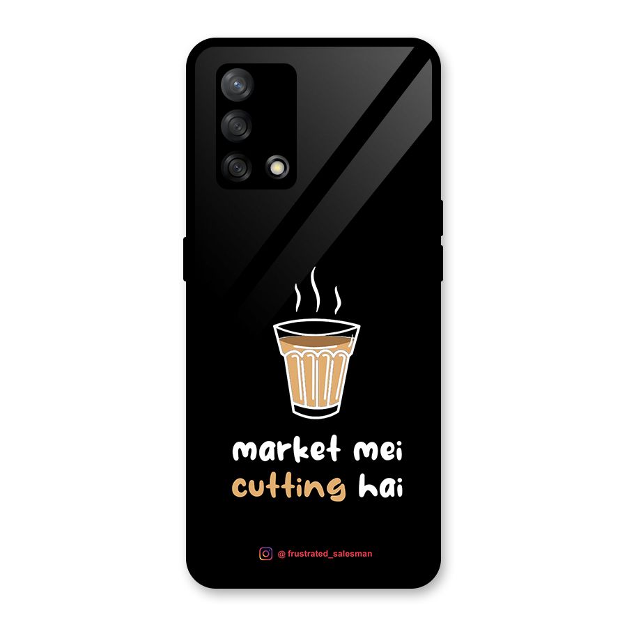 Market Mei Cutting Hai Black Glass Back Case for Oppo F19