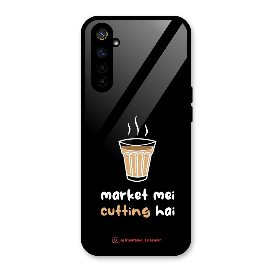 Market Mei Cutting Hai Black Glass Back Case for Realme 6