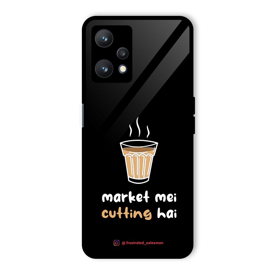 Market Mei Cutting Hai Black Glass Back Case for Realme 9 Pro 5G
