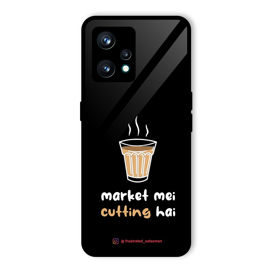 Market Mei Cutting Hai Black Glass Back Case for Realme 9 Pro Plus 5G